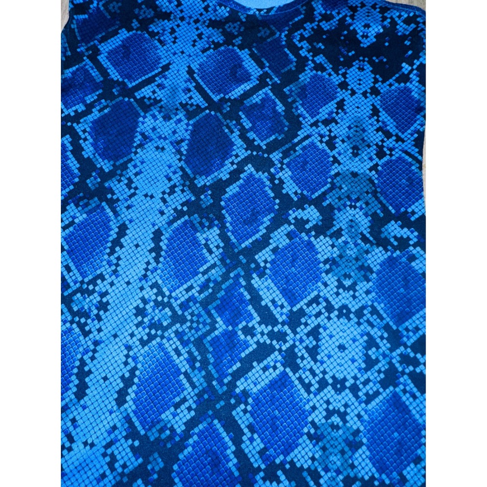 A5 Lululemon Racerback Tank Top Blue Snakeskin Athletic Sleeveless Size 4 - Picture 3 of 4